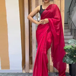 Mitera Pink Striped Ready to Wear Saree-picture-37