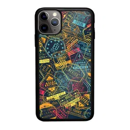 macmerise Immigration Stamps Neon iPhone 11 Pro Bumper Case Cover-84