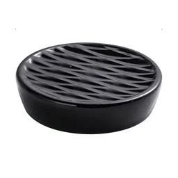 The Better Home Black Textured Ceramic Soap Dish-41