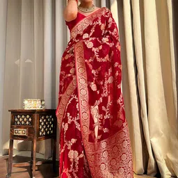 BAESD Floral Zari Banarasi Saree-11