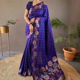 PHEASANT Woven Design  Banarasi Saree-image-69