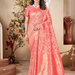 Mehrang Woven Design Zari Pure Cotton Banarasi Saree-image-47