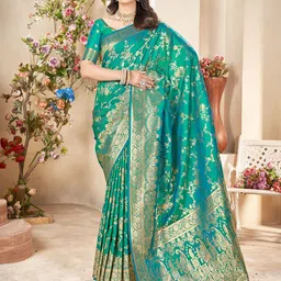 Mehrang Woven Design Zari Banarasi Saree-picture-19
