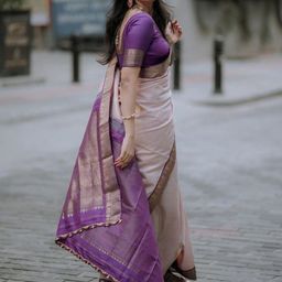 Marziyaa Ethnic Woven Design Zari Silk Cotton Banarasi Saree-image-5