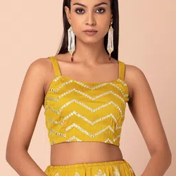 Rang by Indya Mirror Embroidered Blouse-picture-56