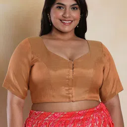 SALWAR STUDIO Shimmer Readymade Saree Blouse-29