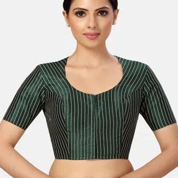 Studio Shringaar Striped Silk Saree Blouse-22