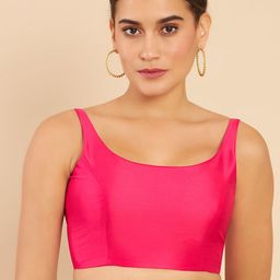 Soch Women Pink Solid Saree Blouse-image-68