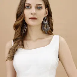 Tikhi Imli Square Neck Sleeveless Saree Blouse-image-84