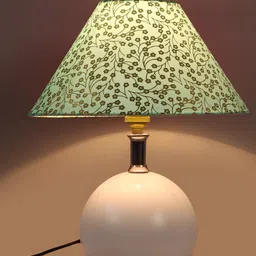 Foziq White & Green Printed Table Lamps-image-91