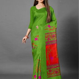 Anouk Ethnic Motifs Printed Bhagalpuri Saree-image-6