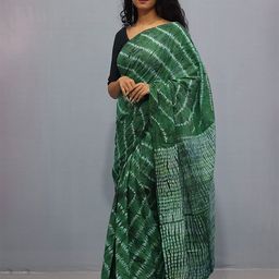 JAIPURI PRINT Leheriya Pure Cotton Block Print Saree-7
