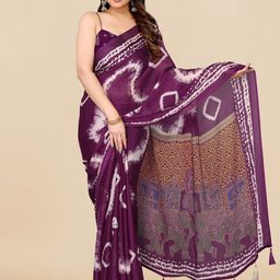 MIRCHI FASHION Chiffon Block Print Saree-picture-33