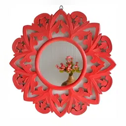 VAS collection home Red MDF Wall Mirror Frame-image-8