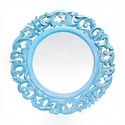 VAS collection home Blue Wooden Mirror Frame-12