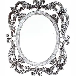 VAS collection home Grey Wooden Mirror Frame-image-40