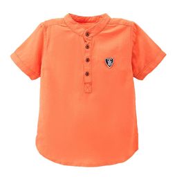 TONYBOY Boys Orange Premium Semi Sheer Casual Shirt-image-87