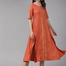 YASH GALLERY Ethnic Motifs Printed Kurta-image-52