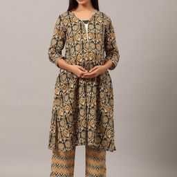 Ikk Kudi by Seerat Women Ethnic Motif Printed Pure Cotton Night suit-image-101