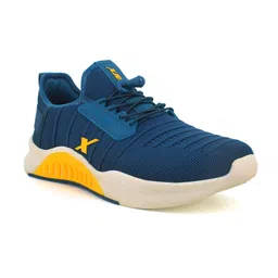 Sparx Men Blue & Yellow Mesh Running Non-Marking Shoes-20