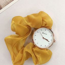 FIMBUL Women Bracelet Style Straps Analogue Automatic Scrunchie Watch Watch-YLW-01-image-78