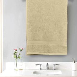 Home Fresh Unisex Beige Solid 550 GSM Pure Cotton Classic Plus Bath Towel-image-37