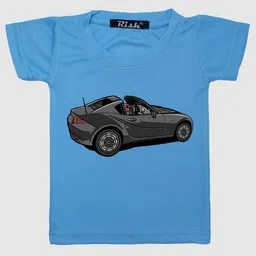 RISH Kids Blue Car Printed T-shirt-picture-14