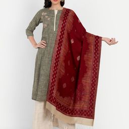 HK colours of fashion Women Woven Design Stole-image-44