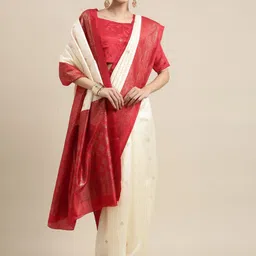 Anouk Silk Blend Bomkai silk Saree-image-65