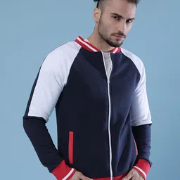 Campus Sutra Men Navy Blue Lightweight Outdoor Sporty Jacket-picture-14