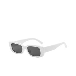 Awestuffs Women Black Lens & White Rectangle Sunglasses with UV Protected Lens-image-70