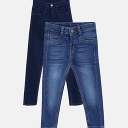 TALES & STORIES Boys Set of 2 Slim Fit Low Distress Light Fade Stretchable Jeans-image-21