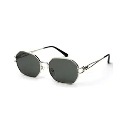 YourSpex Green Lens & Steel-Toned Rectangle Sunglasses with UV Protected Lens-image-24