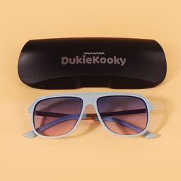 DukieKooky Unisex Kids Grey Lens & Green Square Sunglasses with UV Protected Lens-38
