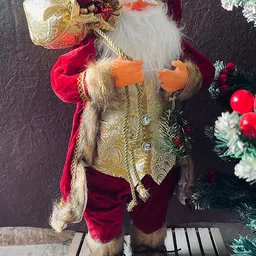 Little Surprise Box LLP Furry Red & White Self-Standing Santa Christmas Table Decor-image-69