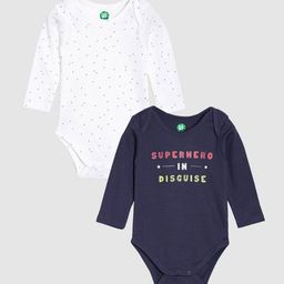 YK Organic Infant Boys Pack of 2 Organic Cotton Rompers-image-74