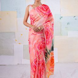 BUTA BUTI Floral Pure Cotton Saree-image-21
