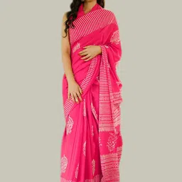 BUTA BUTI Ethnic Motif Pure Cotton Saree-image-74