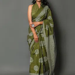 KALINI Floral Pure Cotton Saree-57