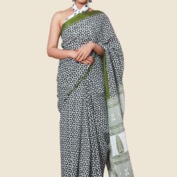 KALINI Abstract Printed Pure Cotton Saree-15