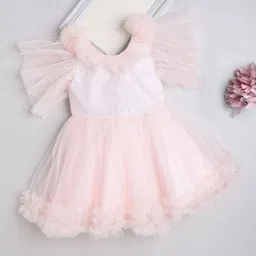 The Magic Wand Girls Flutter Sleeves Ruffles Fit & Flare Dress-image-15