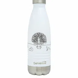 Servewell Indus White Stainless Steel Vacuum Water Bottle-500 ml-image-38
