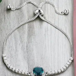 Designs & You Silver-Plated Cubic Zirconia-Studded Wraparound Bracelet-53