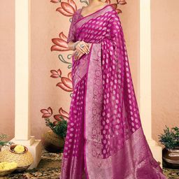 KALINI Woven Design Zari Saree-image-29