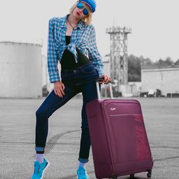 Skybags Printed Soft-Sided Large Trolley Suitcase-16