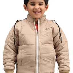 TRENDY WORLD Boys Solid Winter Hooded Puffer Jacket-picture-2