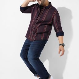 Instafab Plus Size Striped Comfort Cotton Casual Shirt-picture-6