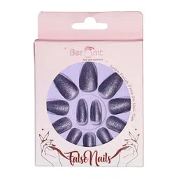 BEROMT Set Of 12 Salon Finish Press On Nail Tip With Application Kit - Shade- BFN766BPN-6