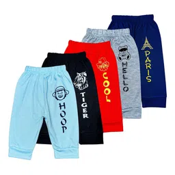 Surfbae Kids Pack Of 5 Graphic Printed Dri-FIT Cotton Joggers-image-33