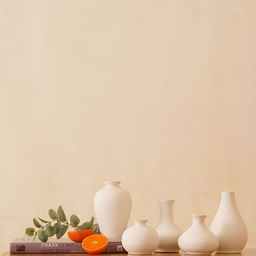 PUREZENTO 5-Pcs White Ceramic Vases-3